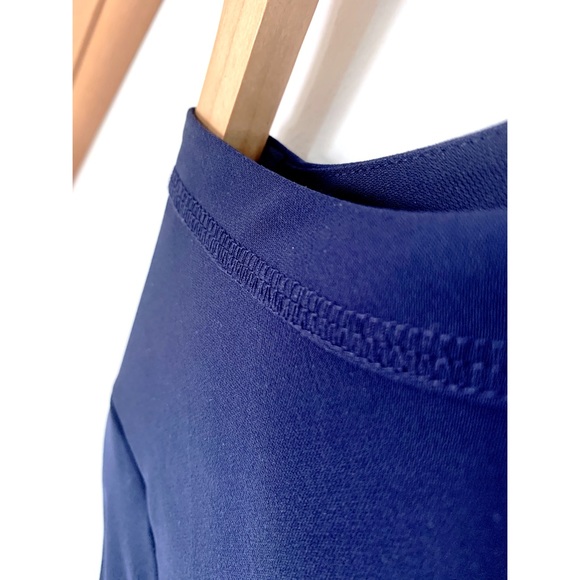 Short Sleeve Navy Blue Blouse - Picture 4 of 6